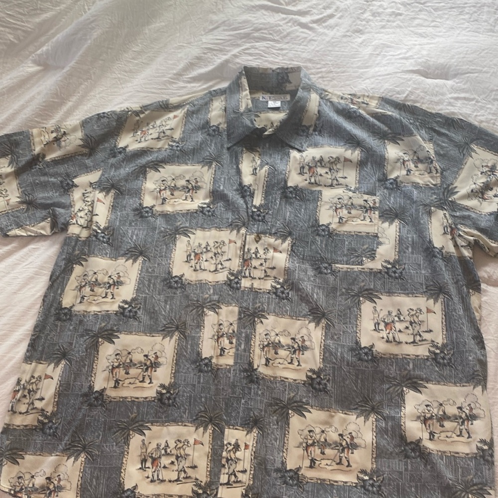 K.T Golf Mens collared button down shirt size 4xl